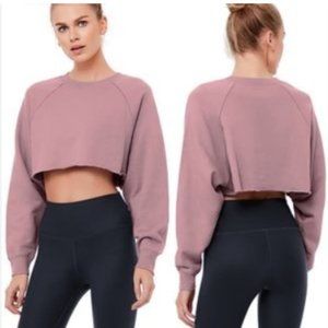 ALO Yoga Pink Double Take Pullover - XSMALL
